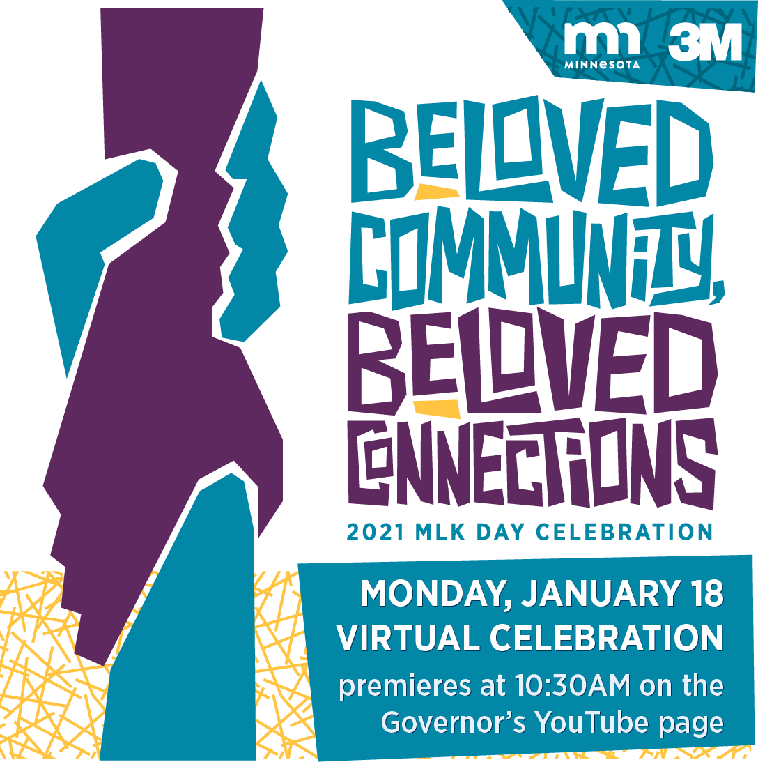 MinnCorrections's tweet image. .@GovTimWalz and @LtGovFlanagan are beyond excited to celebrate Dr. King with students across the state! Let’s come together from anywhere you can -- from living rooms to classrooms – to honor Dr. King’s vision of a Beloved Community. #MNMLK bit.ly/37tV1Sk