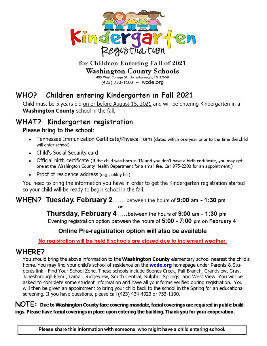 Kindergarten Registration!!!