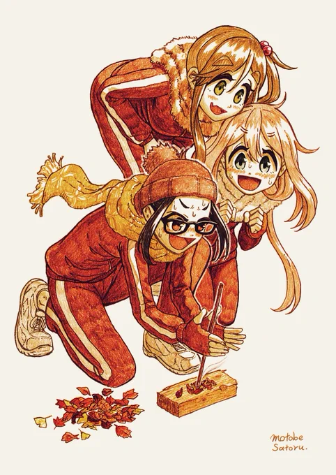 ゆるキャン△season2が始まったー!(まだ仕事で観れて無いけど…)これからもアニメ放送期間中、ゆるキャンを定期的に描いていこうとしています～他にも話題の作品を、感情目一杯に描いていくつもりなので、是非是非フォローミー#ゆるキャンΔ #ゆるキャンseason2#拡散希望RTおねがいします 