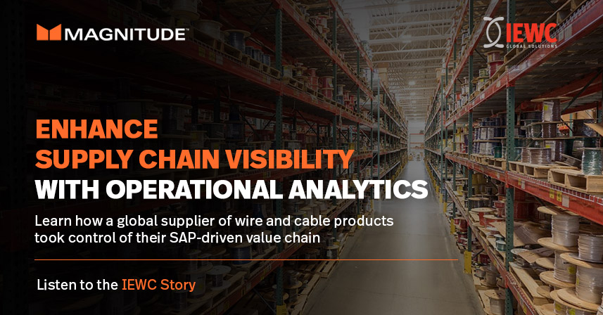 Mag_SW's tweet photo. #CustomerSuccessStory: @IEWCCorp transformed #SupplyChain operations and optimized systems and processes with operational #analytics. How @EveryAngleSW helped them translate @SAP #data into actionable insights: 
https://t.co/FHpn9of2d5 https://t.co/O0fuRANrLY