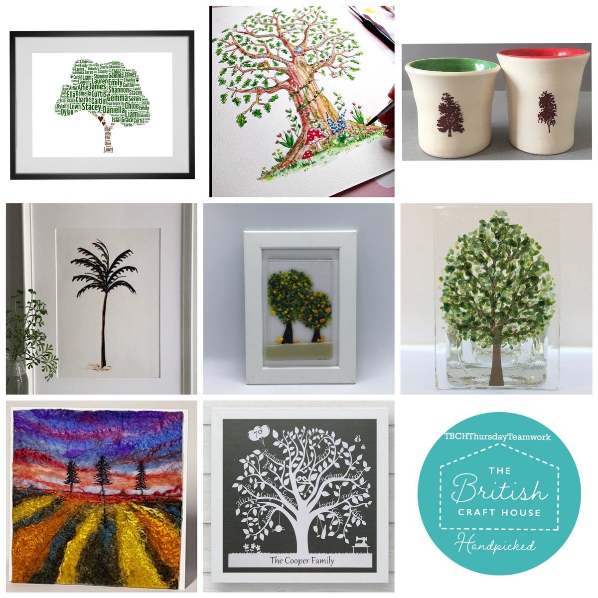 First #teamworkthursday collection of 2021 is trees 🌳
<a href="/WordWorksUK/">WordWorks</a>
<a href="/SueRocheArt/">Susan Roche</a>
<a href="/McPots18/">MCPots18</a>
Enchanted Attic
Orange Tree Glass
HenOnTheShore
<a href="/RaeBelle5/">RaeBelle</a>
Dinky Things 
<a href="/BritishCrafting/">BritishCraftHouse</a>

#tbch #teamtbch #Shoptbch #tree #handmade #giftideas