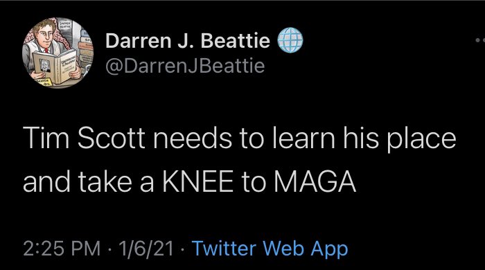 Sophie Ellman Golan White House Appointee Former Repmattgaetz Staffer Darren Beattie Is A White Supremacist While Nazis Were Storming The Capitol Darren Was Telling Black People To Take A Knee