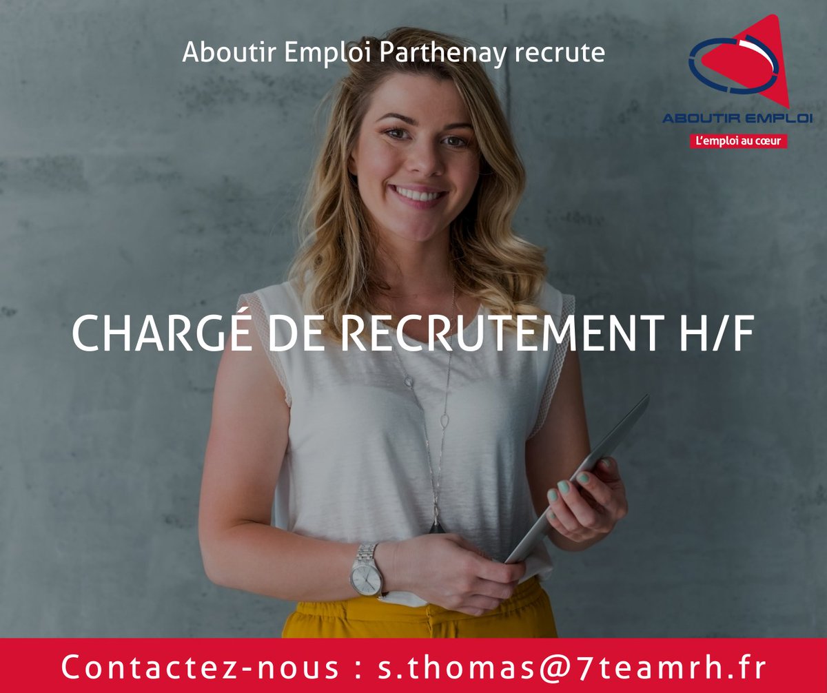 Groupe Aboutir Emploi (@groupeaboutir) on Twitter photo 💡 Nous recrutons un(e) Chargé de #Recrutement H/F pour intégrer notre future agence Aboutir Emploi #Parthenay
Contactez-nous vite : s.thomas@7teamrh.fr
#emploi #RH 💡 Nous recrutons un(e) Chargé de #Recrutement H/F pour intégrer notre future agence Aboutir Emploi #Parthenay
Contactez-nous vite : s.thomas@7teamrh.fr
#emploi #RH
