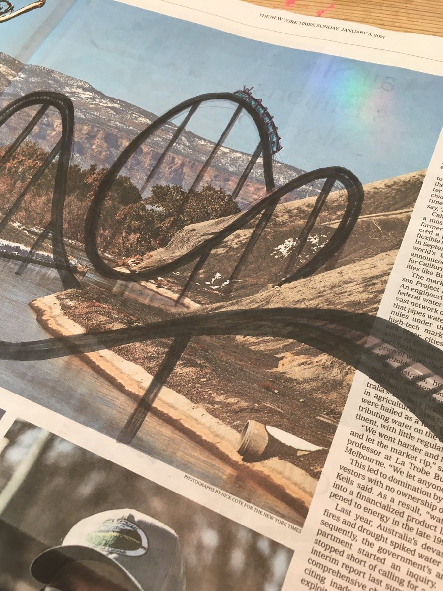 CoasterDoodler's tweet photo. “A coaster runs through it” #Rollercoaster #drawing @nytimes https://t.co/XwX6NerE6n