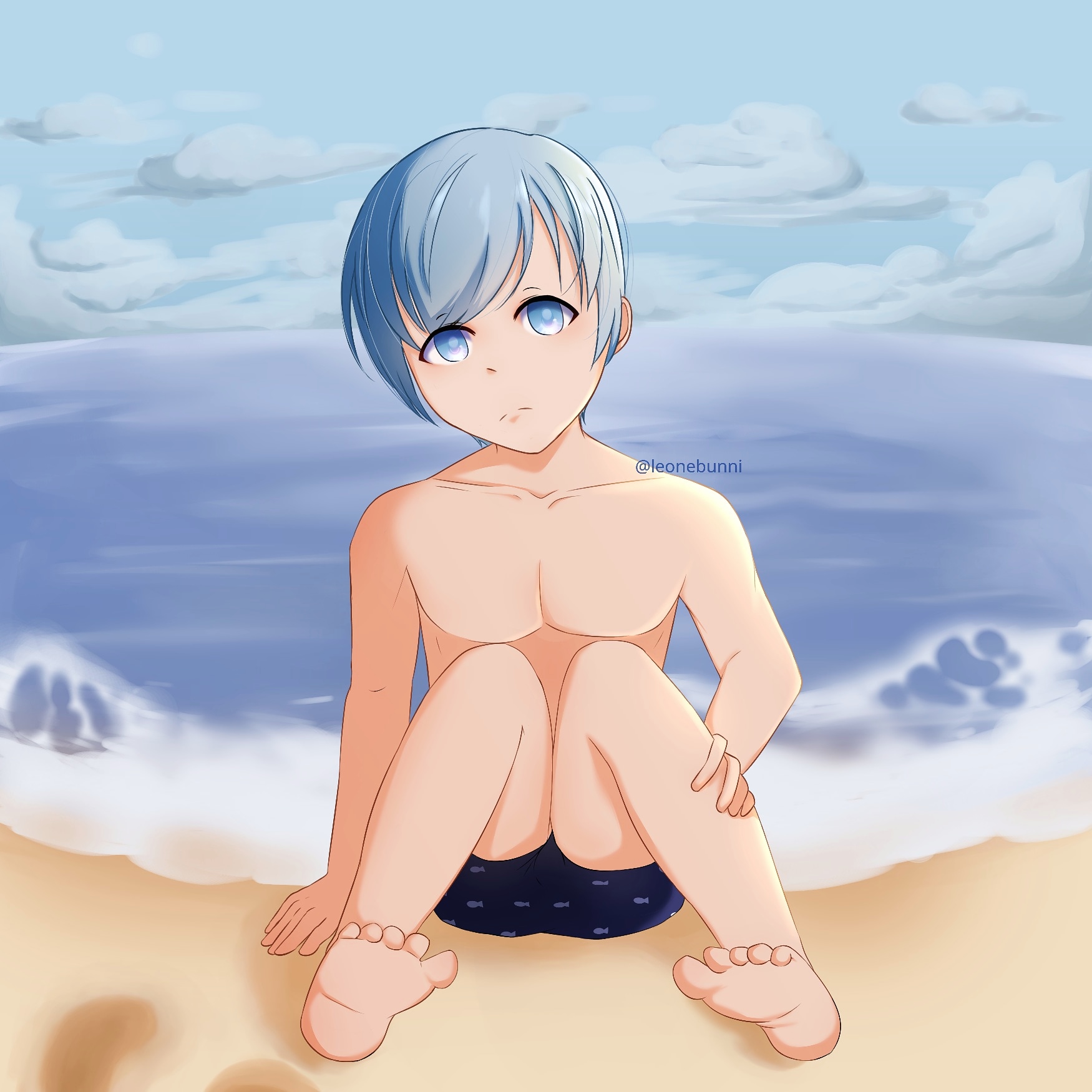 shota nude AI illustration, shota, young boy / 親親 - pixiv