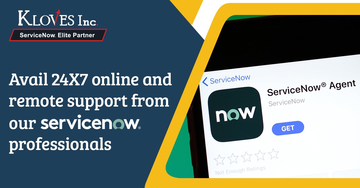 KlovesInc's tweet photo. Our experienced employees cater to your professional needs, providing end-to-end solutions to your problems. Know more - https://t.co/FfdJUnTPkJ
#servicenow #klovesinc #remotesupport #partner #GrowthWithGoodness https://t.co/rFEmiKGs8V