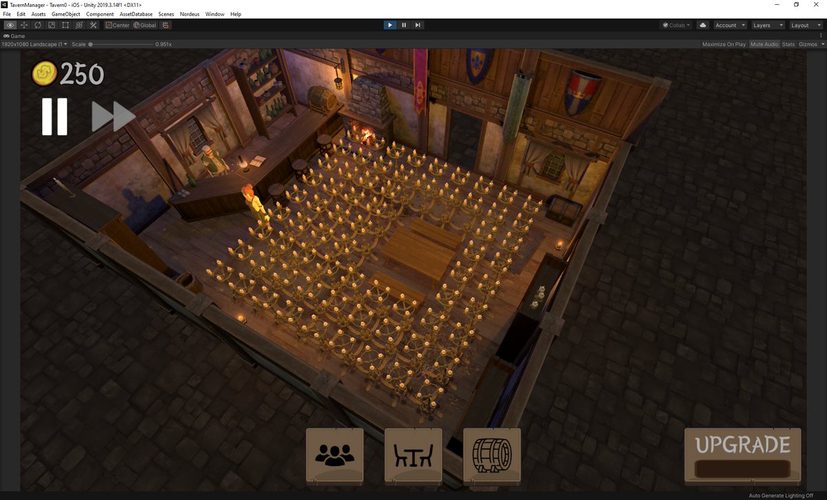 Testing performance if there are huge amount of lights in the scene #gamedev #indiedev #unity3d #TavernMaster