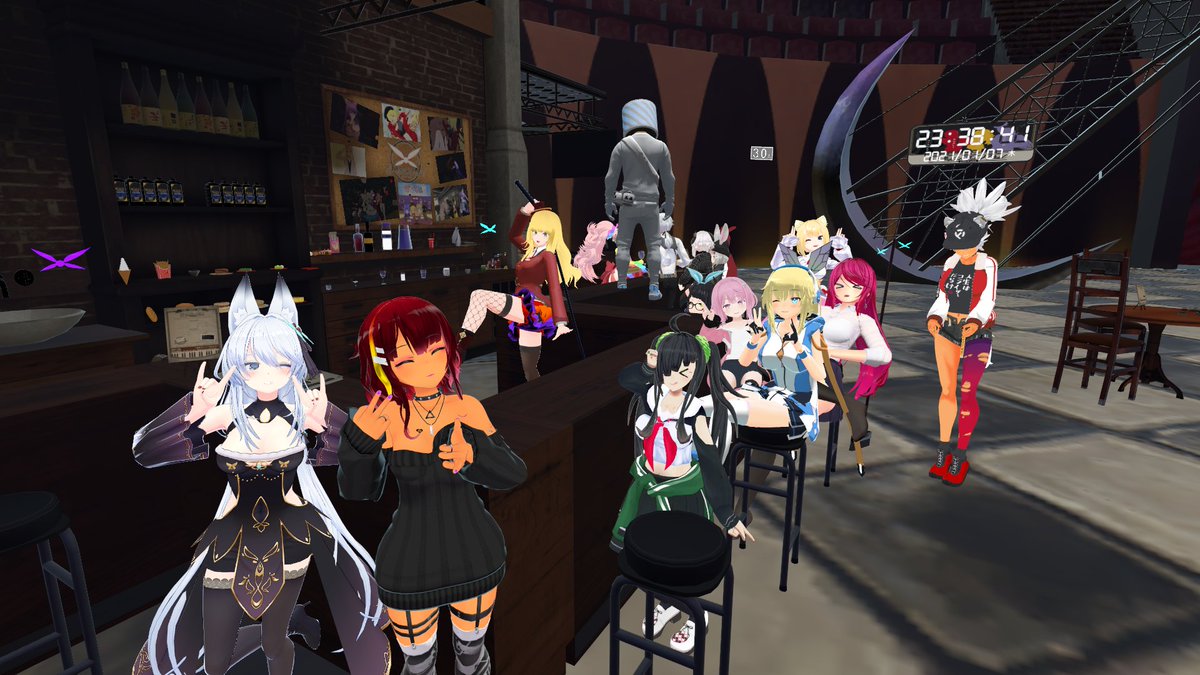 endressstory's tweet photo. 今日のVRC
一ヶ月ぶりくらいの #ピクシーネイルVRC
Vketとのコラボdayでした！
久しぶりに楽しかったー☺
①これは決まってる！
②わちゃわちゃ
③乾杯🍻
④これは清楚

#VRChatc https://t.co/Q4z3gEnIpl