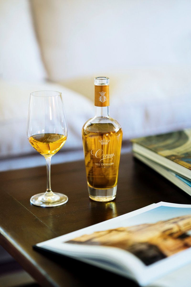 Ornus dell'Ornellaia is a late harvest #PetitManseng that develops additional sweetness &amp; complexity by drying on racks in a temperature-controlled environment before pressing. Its aromas of amaretto, almond and exotic fruits call for your full attention.