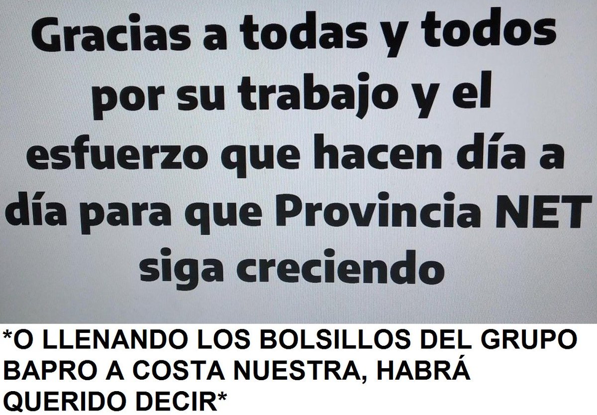 Mariana69698487's tweet photo. Con este mensaje nos agradece @ProvinciaNet en el día del empleado de comercio! Es notorio que sólo piensa en el crecimiento propio y no el de sus empleados! ¡Pagame un sueldo digno! #bancoprovinciaprecariza https://t.co/xScvakCo3G