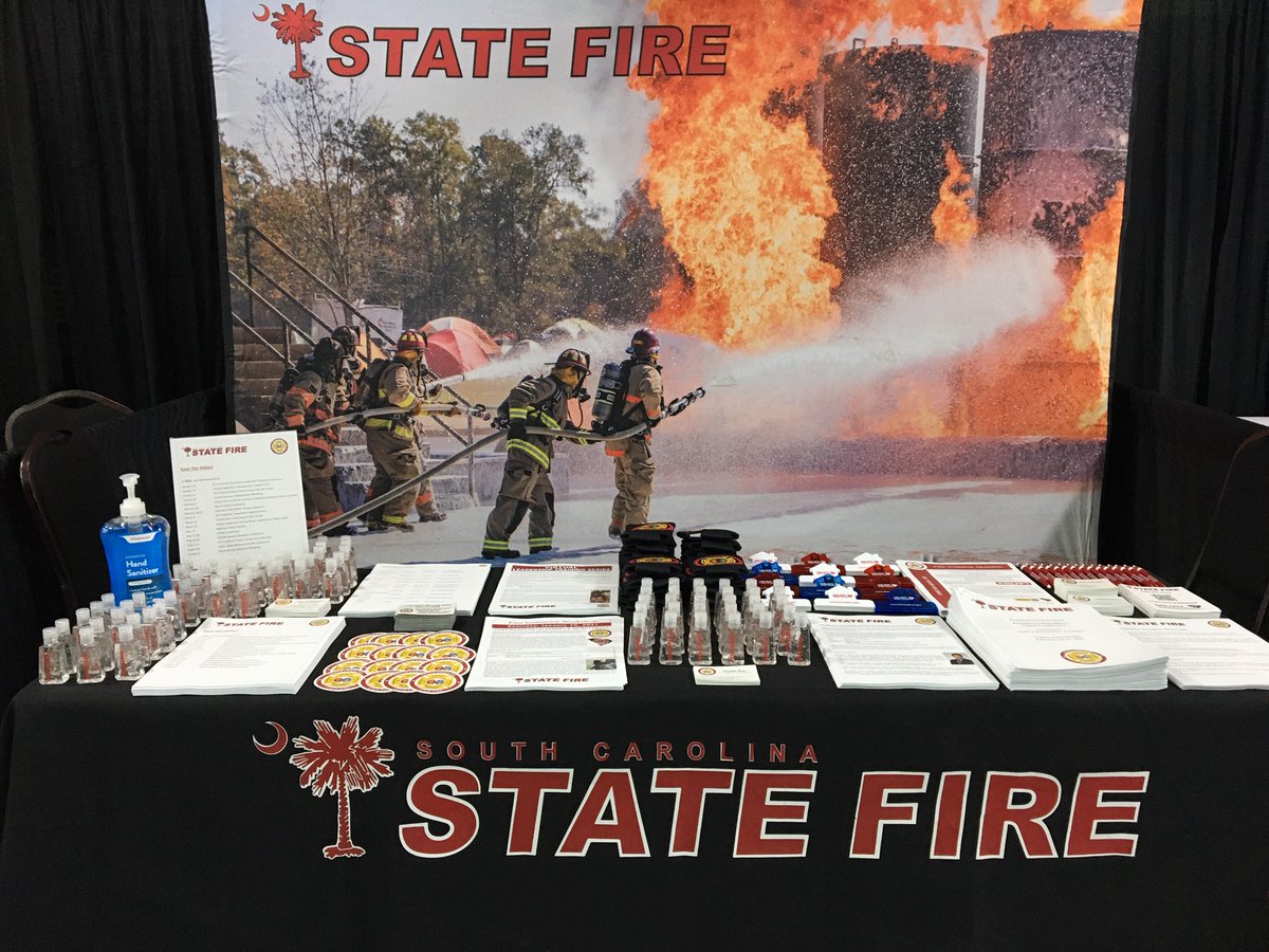 SCStateFire's tweet image. Attending the S.C. Fire Chiefs Association Conference this weekend in Myrtle Beach? Please stop by and visit the #SCStateFire booth. We will be in the vendor hall Friday and Saturday. #FreeHandSanitizer