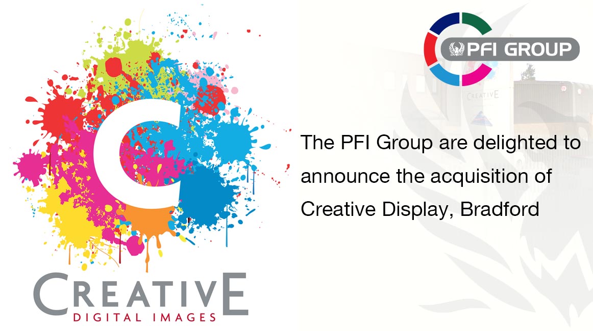 The PFI Group are delighted to announce the #acquisition of the #Bradford based multi-award winning #retail print and display specialists, Creative Display.

Read about this exciting start to 2021 here:  bit.ly/3rZNJ0K

#business #signage #branding #marketing