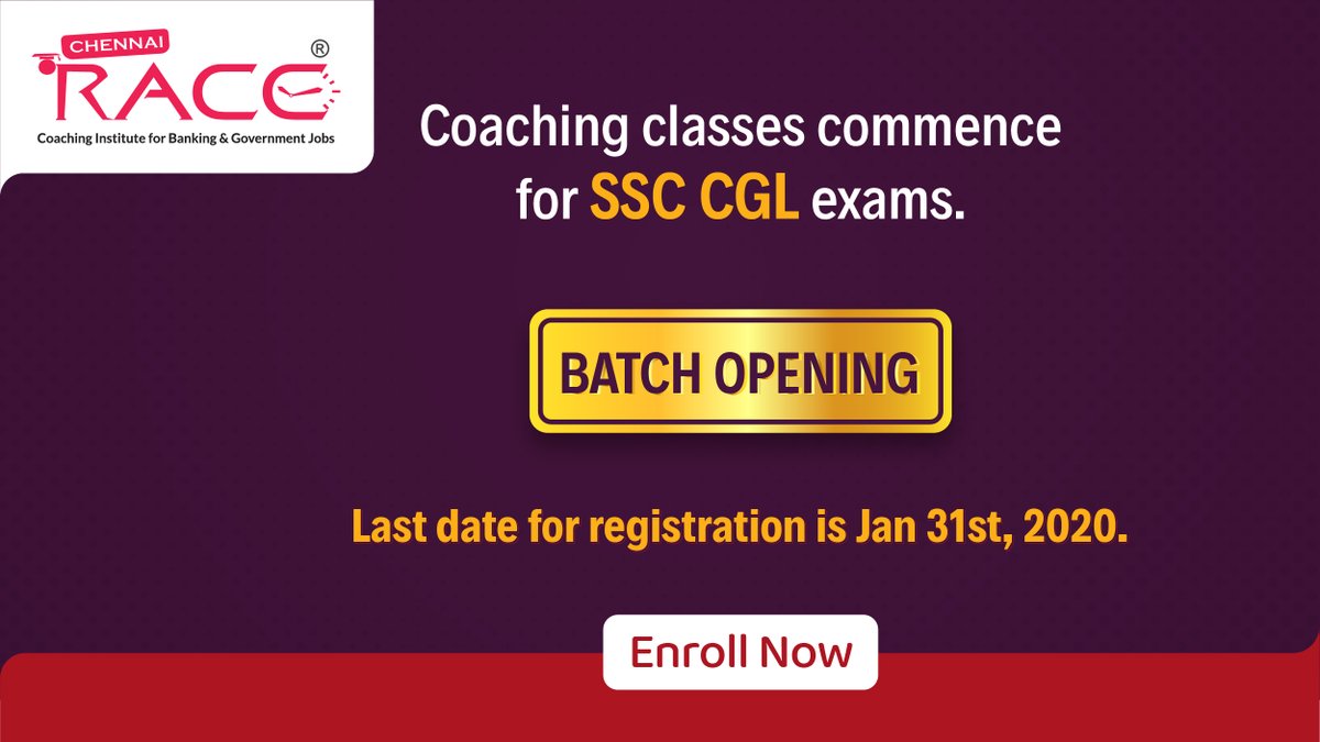 _VerandaRACE's tweet image. If you&apos;re looking for the latest updates on #coachingclasses and #examnotifications, stay tuned to this page for all the info. For details on Bank, SSC, TNPSC &amp;amp; KPSC #examcoaching classes, visit raceinstitute.in
#ExamAlert #Notifications #GovernmentJobs #RaceInstitute