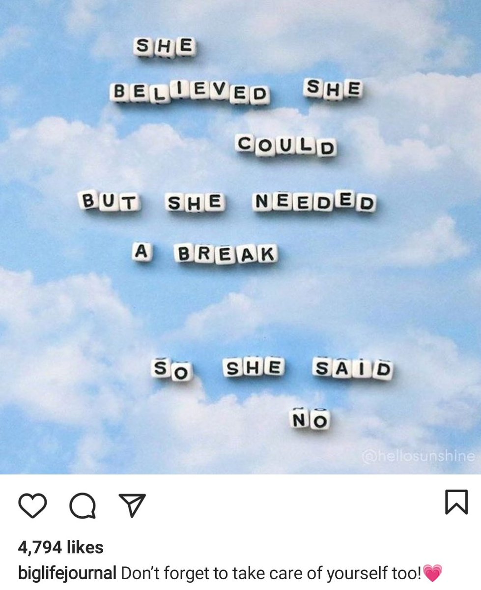 💯 why on so many accounts.  Stepped away from a passion of mine to focus on myself &amp; my family.  Grateful for support and knowing I'm making the right decision. Create boundaries for yourself no matter what situation you may be in.  ❤️
