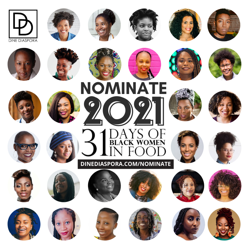 cuisinenoir_'s tweet photo. Just a day away before the nomination period closes for the amazing celebration, 31 Days of Black Women in Food by @DineDiaspora.  Honoree categories include Game Changer, Innovator, Amplifier, Trailblazer, Culinarian &amp; Creator.  Be sure to nominate today! https://t.co/qvFiKVWJlQ https://t.co/aaiSWIl5jL