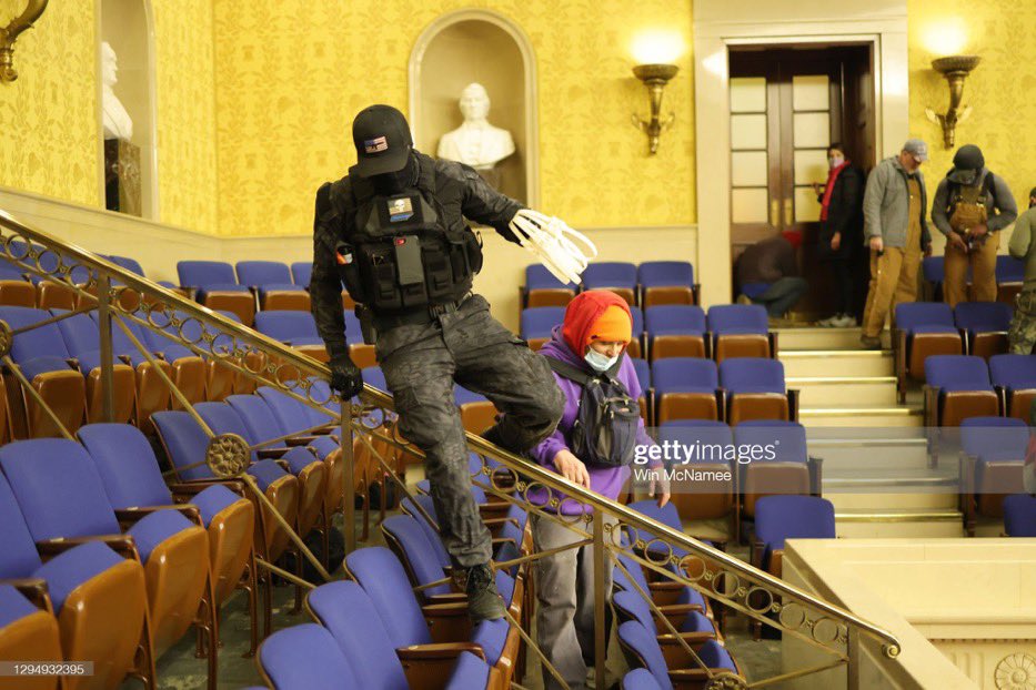 But as images from inside the capitol spread, it became clear that there was nothing funny about it. You can find images of people who came dressed for trouble in body armor, carrying zip ties, baseball bats, firearms, riot shields, and so on.