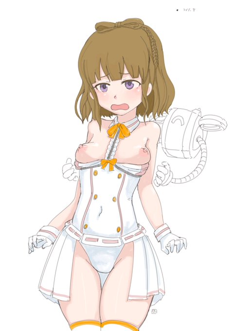 そしてこれは、お題箱に届いたリクを、
ドーガヂャァーァン"!ドーガヂャァーァン!!とーかちゃんの乳首はー?モ"モ"イ"ロ"ー!!
なテンションで描いてみたとーかちゃん。

とーかちゃんのちくびはー? 