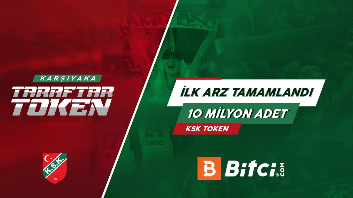 3 milyon TL değerinde 10 milyon adet Karşıyaka Taraftar Token'ı, Karşıyaka taraftarı ve kullanıcılarımızın desteği ile 12. iş gününde tükendi 🤩 🎉

Tüm Bitci.com kullanıcıları ve Karşıyaka taraftarına yoğun ilgileri için çok teşekkür ederiz! 🙏