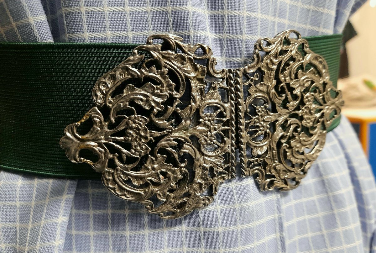 This later uniform dates from around 1983 and the green belt & bronze buckle indicates this would have belonged to a fully enrolled female Mental Health nurse. Are there any nurses out there who still wear a nursing fob watch?