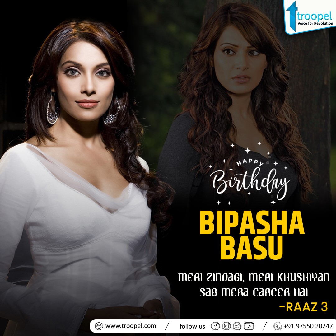Troopel wishes Bipasha Basu a Very Happy Birthday.   