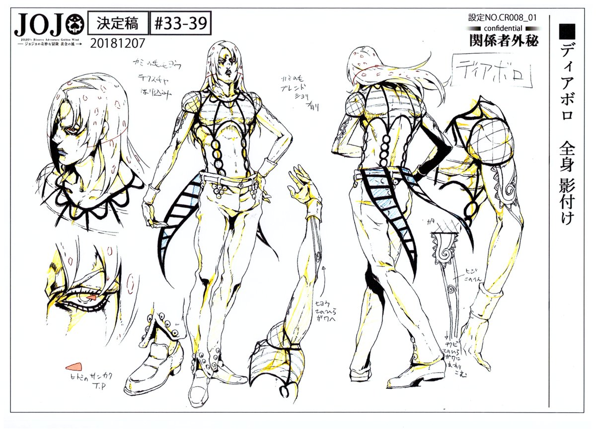 DP did Diavolo's design the most justice out of all main Jojo villains, even if they fucked up his hair. But my guess is that they wanted to make it more animation friendly. Compared to the manga his hair looks wet and really round, kinda like his early design. Just a nitpick tho