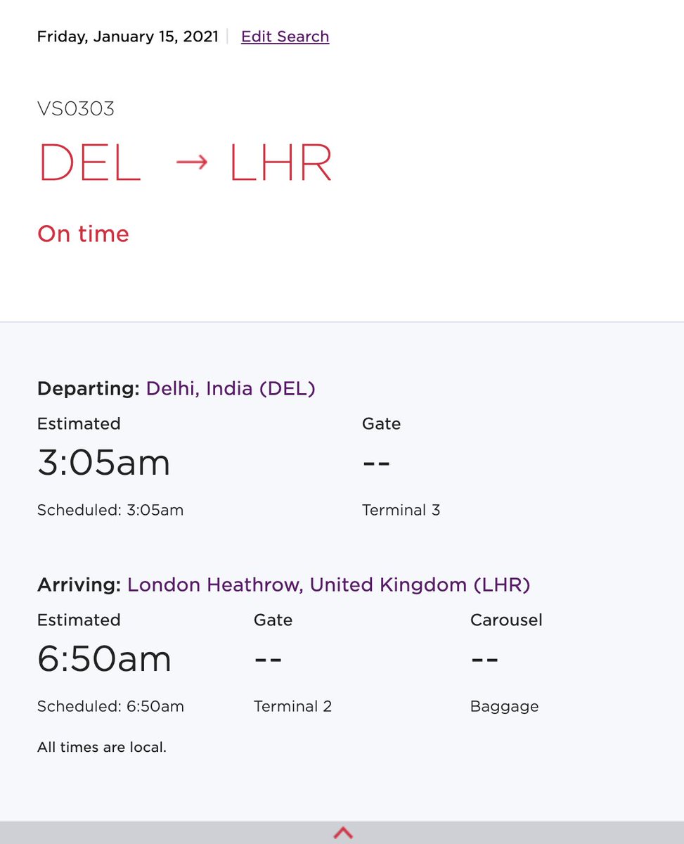aayushahuja's tweet photo. @vaibhav_kr @VirginAtlantic @dynamicanubhav Even my flight for 15th from DEL was cancelled but still showing on the website as On-time
@VirginAtlantic I know you guys are working hard, but it will be great to provide accurate updated information wrt cancellation status on your website. https://t.co/VT9n5bqGFD