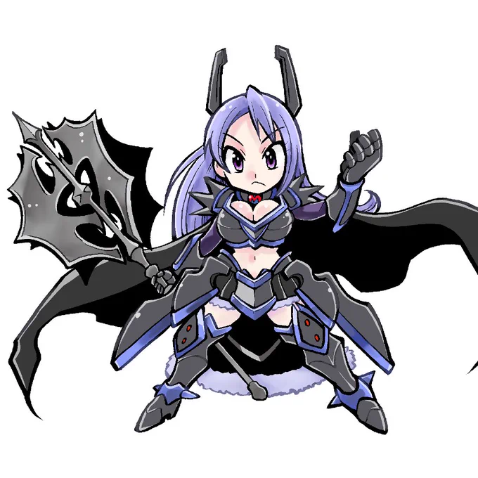 SDエンペラーさん。コミックスの裏表紙はSD装甲娘達です。このSD風絵は自分でも気に入っております〜 #装甲娘  #コロコロアニキ 