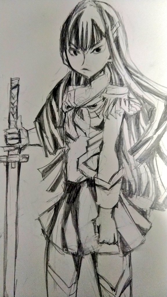 #ラクガキ #らくがき #落書き #鉛筆画
これも、病気から立ち直る途中の不明瞭なラクガキで、3年前くらい(^ω^)
キルラキルの皐月様が混じってます(^ω^)