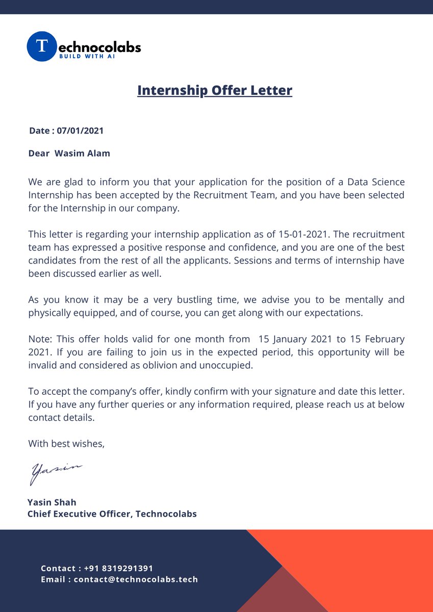 bugsblac's tweet photo. I'm happy to share that I have been selected and secured successfully for the Internship as a Campus Ambassador at InternMind. It's a great opportunity for me. 

Thank you #technolabs 

#internshipoffer #DataScience #CodeNewbie 
#100DaysOfCode https://t.co/jvMObGegXr