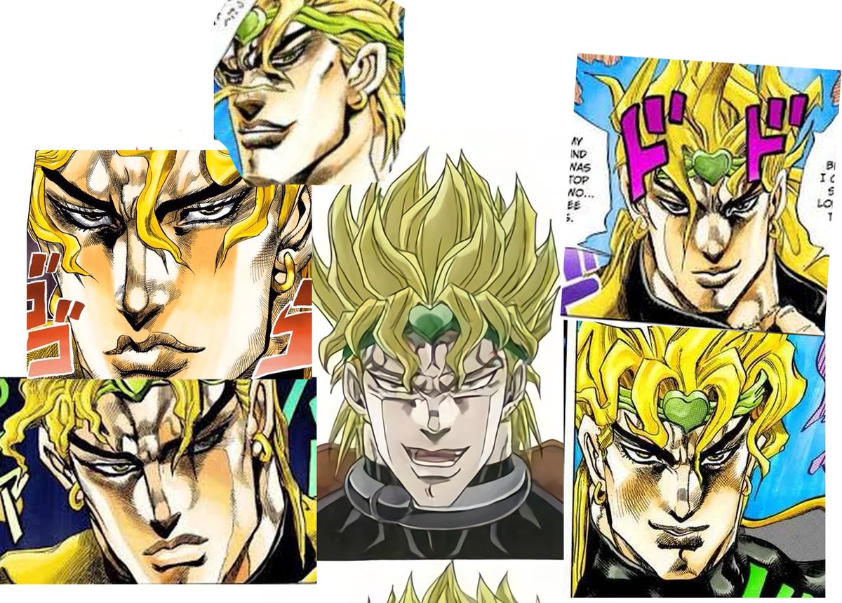 I hate DIO's design while he's still in his shirt. I don't get why Komino turned his noodly hair into razors and snatched his cheek bones, super saiyan looking mf. Even OVA does him more justice