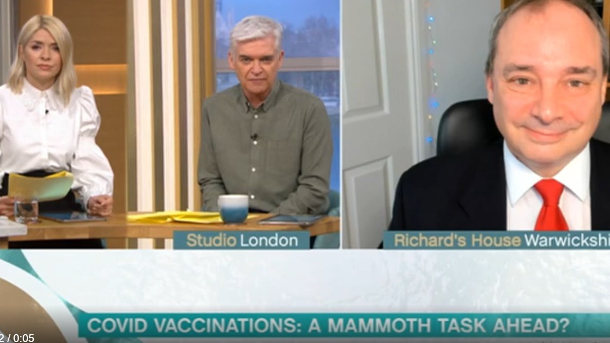 Great to see @cranfieldmngmt's @SupplyChainProf talking vaccine rollout with @hollywills and @Schofe on @thismorning itv.com/thismorning