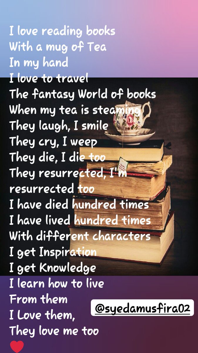 musfirahs_ink's tweet photo. #love #tea #ilovetea #books #novels #ilovebooks #ilovenovels #bookreading #bookreadingisapassion #novelreading #booksarelove #novelsarelove #readtogrow #readtolearn #readforinspiration #readforknowledge #inspirationalbooks #inspirationalnovels #smile #love #live #learn #knowledge https://t.co/aNxJNW3isw