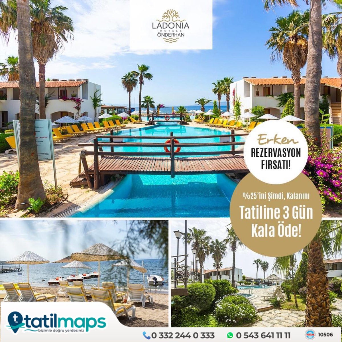 Bu yaz Ege atmosferini hissetmeniz ve maviliklerin o en güzel kokusunu solumanız için Ladonia Hotels Önderhan Beach Club %58 Erken Rezervasyon İndirimi devam ediyor.