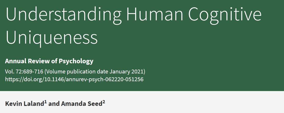 abenitezburraco's tweet image. Understanding human cognitive uniqueness
annualreviews.org/doi/10.1146/an…
👉there are no individual traits present in humans and absent in other animals that explain our species’ superior performance
👉our proficiency arises through interactions and reinforcement between cognitive domains