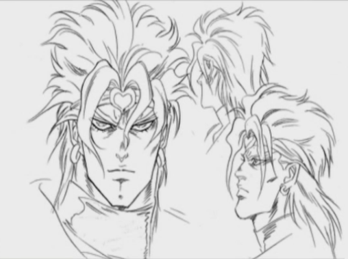 I hate DIO's design while he's still in his shirt. I don't get why Komino turned his noodly hair into razors and snatched his cheek bones, super saiyan looking mf. Even OVA does him more justice