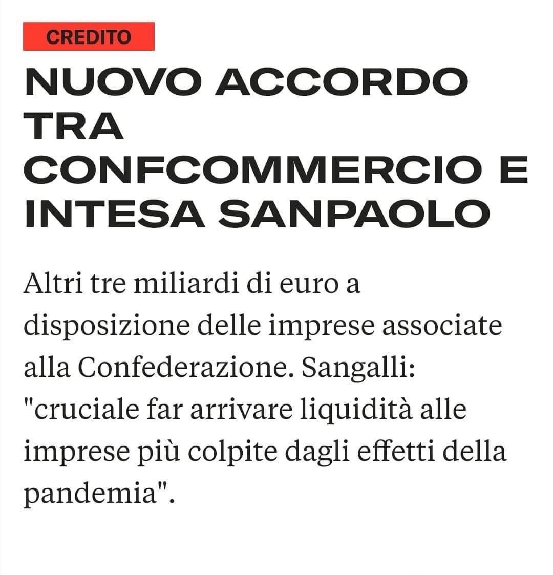 ggicampania's tweet photo. 🟢🔵 #3miliardi di euro per le micro e piccole #imprese associate, grazie al nuovo accordo tra Intesa Sanpaolo e #Confcommercio
👉Clicca qui per saperne di più:https://t.co/y3fJzEpG7x
#confcommerciocè #liquidità #credito https://t.co/Lk4yMyBi0L