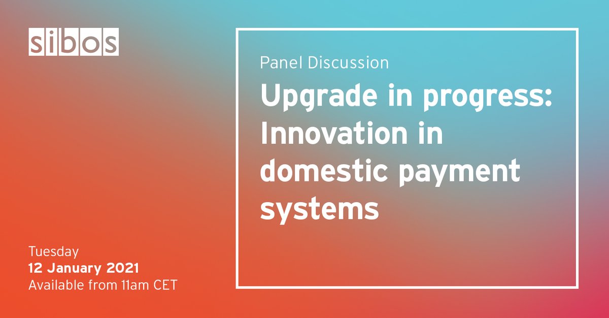 Sibos's tweet photo. Don't miss our new session on #innovation in domestic #payments, available from Tues 12 Jan. #Sibos @LloydsBank @ecb @TCHtweets https://t.co/owugVbByBo https://t.co/zsaEB7chDC