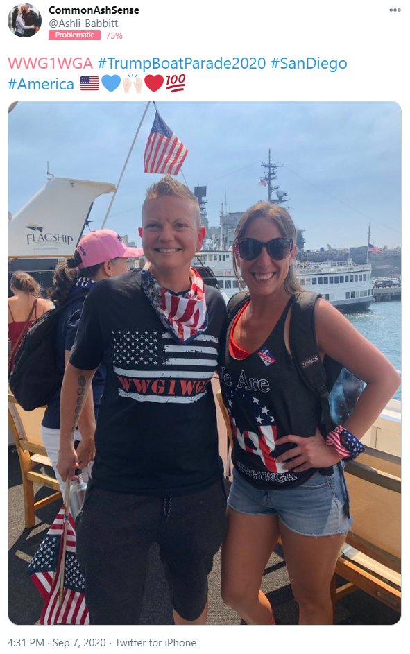 The woman who was shot yesterday had a problematic Bot Sentinel rating. She was a QAnon supporter with disturbing social media posts. Last year, I stated QAnon is a threat to national security and if something isn't done, there would be violence.  https://botsentinel.com/profile/790219543633244160