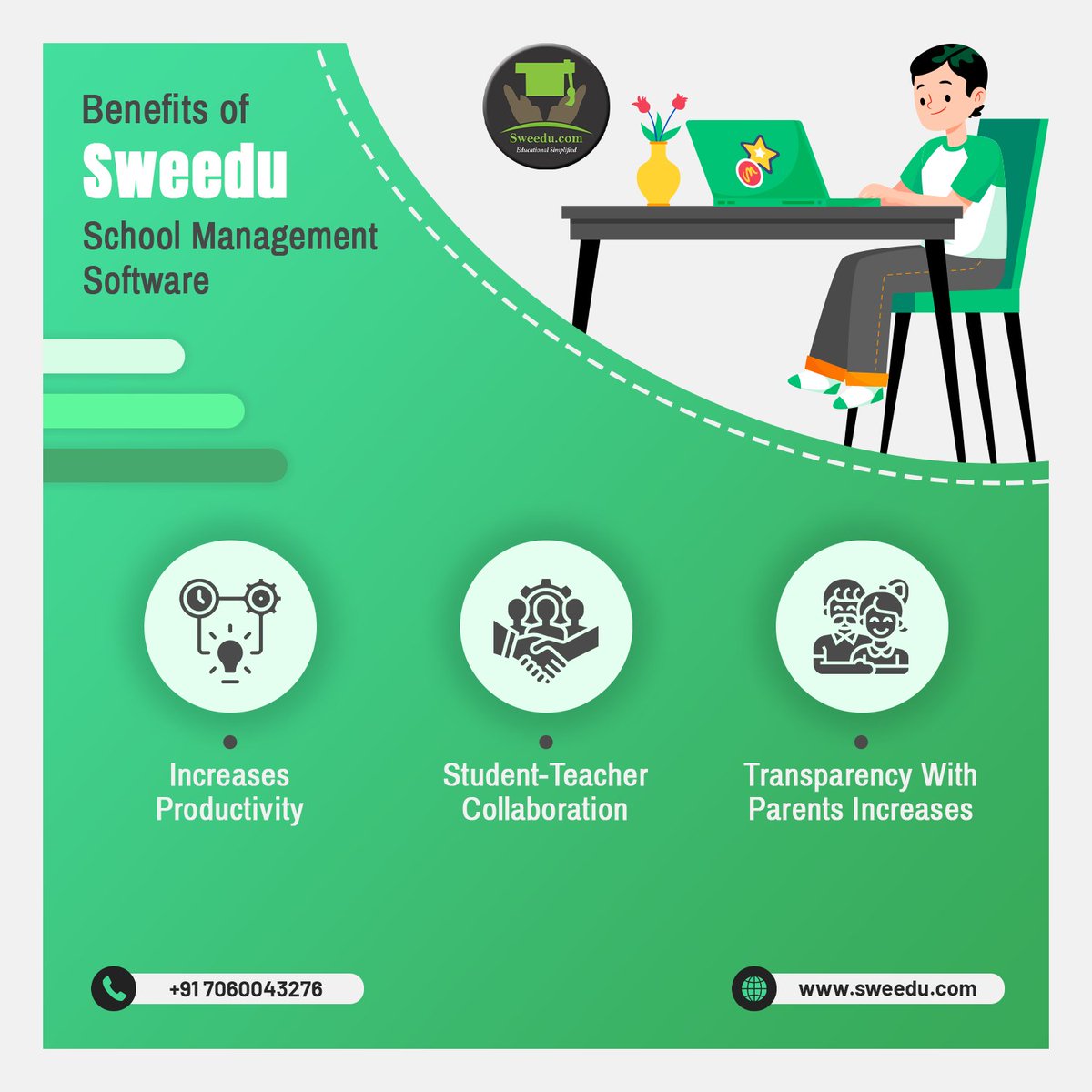 sweedu_erp's tweet image. Struggling with managing your #school while also trying to increase profits?
Get SWEEDU #SchoolManagementSoftware to reduce workload and increase productivity.
DM us to find out more!

#SchoolSoftwareFeatures #schoolsoftware  #schoolerpsoftware #schoolerp #sweeduerp #sweedu