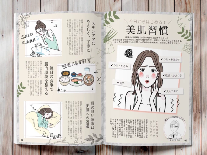 女性誌風モックアップ頑張ったぞ〜?#私はこんな仕事がしたい #雑誌イラスト #美容イラスト#挿絵 