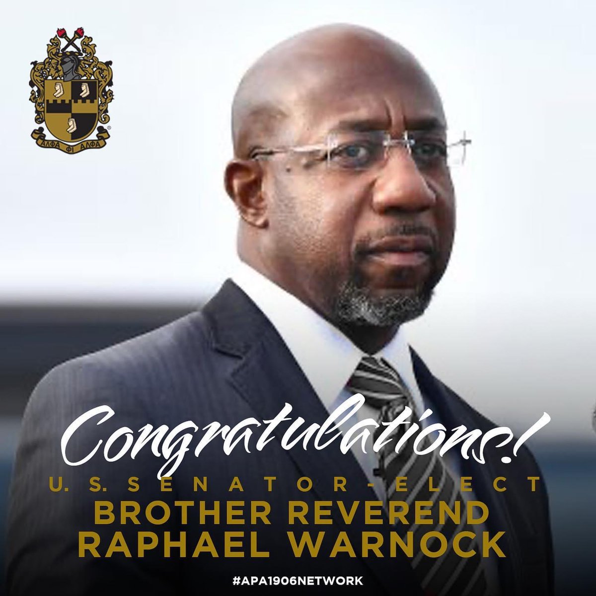 ColumbusAlphas's tweet photo. Columbus Alphas congratulate Brother Reverend Dr. Raphael Warnock on his historic victory as the first African American U.S. Senator from the state of Georgia! #Phirst #apa1906 #Georgia
#ForThe7Jewels #1906MakingHistory #RaphaelWarnock #Warnock #ThereGoesAnAlphaMan https://t.co/5piRz5lu69