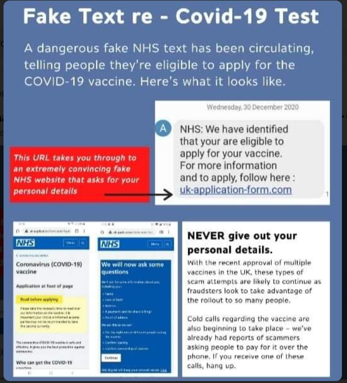 HomeBrewtique's tweet photo. #Beware  Police reporting phishing scams with convincing fake NHS pages... https://t.co/2jgk4YutHk