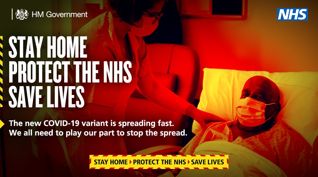 EalingCouncil's tweet photo. The NHS is urging for you to help. The new strain of coronavirus is spreading rapidly through London and we need your help to stop it. Please stay at home and only leave the house if it’s absolutely necessary. 

Stay home. Protect the NHS. Save Lives.

#keepealingsafe https://t.co/x8hclHBlzS