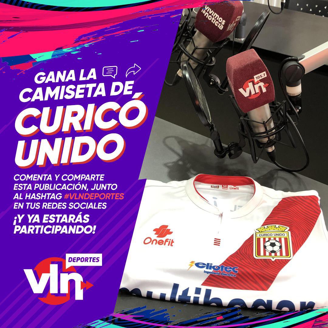 vlnradio's tweet photo. ⚽️[#VLNDeportes] Participa junto a #VLNDeportes por la camiseta de @cdpcuricounido. 

Comparte esta publicación y usa el hashtag #VLNDeportes en nuestras redes sociales @vlnradio 

Sigue la transmisión y comenta en al WhatsApp +569 95979492.

¡Vivimos Tu Pasión! https://t.co/a4mVlol1Ls
