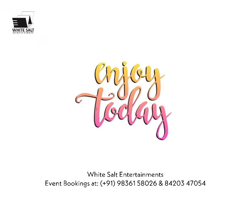 WhiteSaltEnt's tweet photo. Enjoy today. #lifelessons 
Celebrate safe with @whitesaltent  EVENTS 
.
#events #covidsafe #weddings #kolkata #destinationevents #quotes #quoteoftheday #events #weddings #WeddingPlanner #Decor #Design #EverythingExperiential #Kolkata #diptishahevents #caughtcandid  #IAmWhiteSalt https://t.co/iGlkMkNOYy