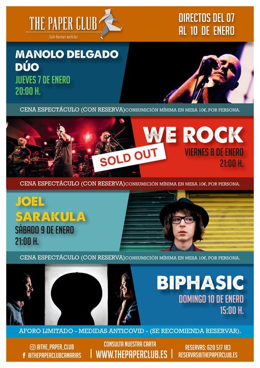 ThePaperClub's tweet image. Hemos vuelto, con una nueva configuración: restaurante con música en vivo, con todas las medidas para tu seguridad (y la nuestra). Aquí nuestra programación de esta semana:

#recomendamosreservar #culturasegura