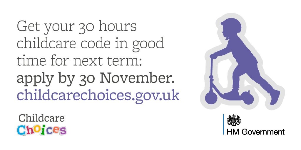 SWorcFamSupport's tweet photo. Childcare Choices - Get your 30 hours childcare code in good time https://t.co/yzqYGxOX8l