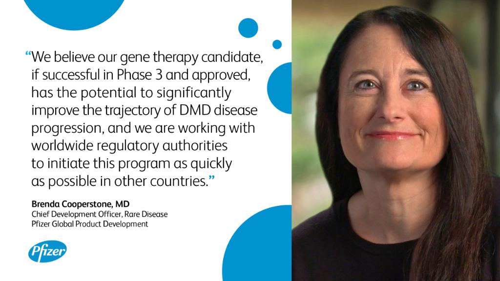 We are proudly continuing our commitment to the #Duchenne muscular dystrophy community. Today, we announced the first participant was dosed in our Phase 3 investigational gene therapy trial for affected boys aged 4-7.  on.pfizer.com/39apCUr