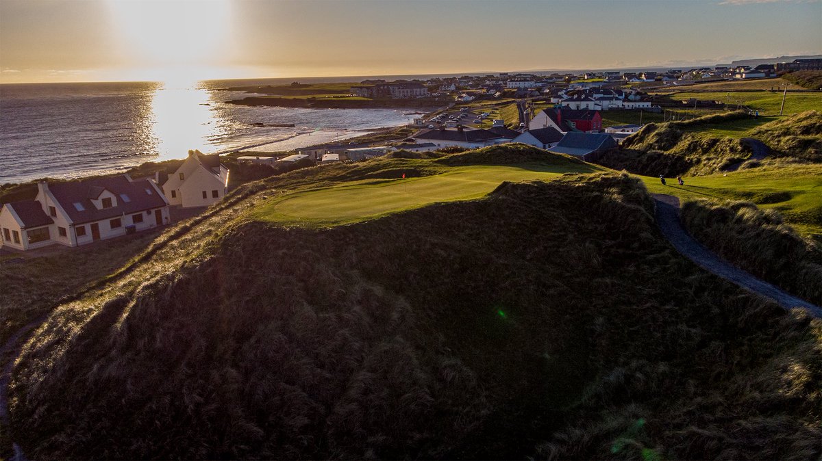 MervinHehir's tweet photo. @GolfMonthly @spanishpointgc is a true links test in west of Ireland .. Here’s a great shot of Hole 8 overlooking the Ocean . par 3 120 yards .. called “The Terror” https://t.co/tD0Sib5ceg