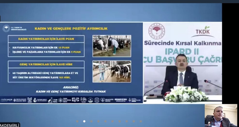 hikmetipar's tweet photo. Tarım ve Orman Bakanı @bekirpakdemirli nin katıldığı  IPARD II 10 ncu tanıtım programına katılım sağladık. Proje üretecek üreticilerimize hayırlı olmasını dileriz https://t.co/r7E5kFXXeP
